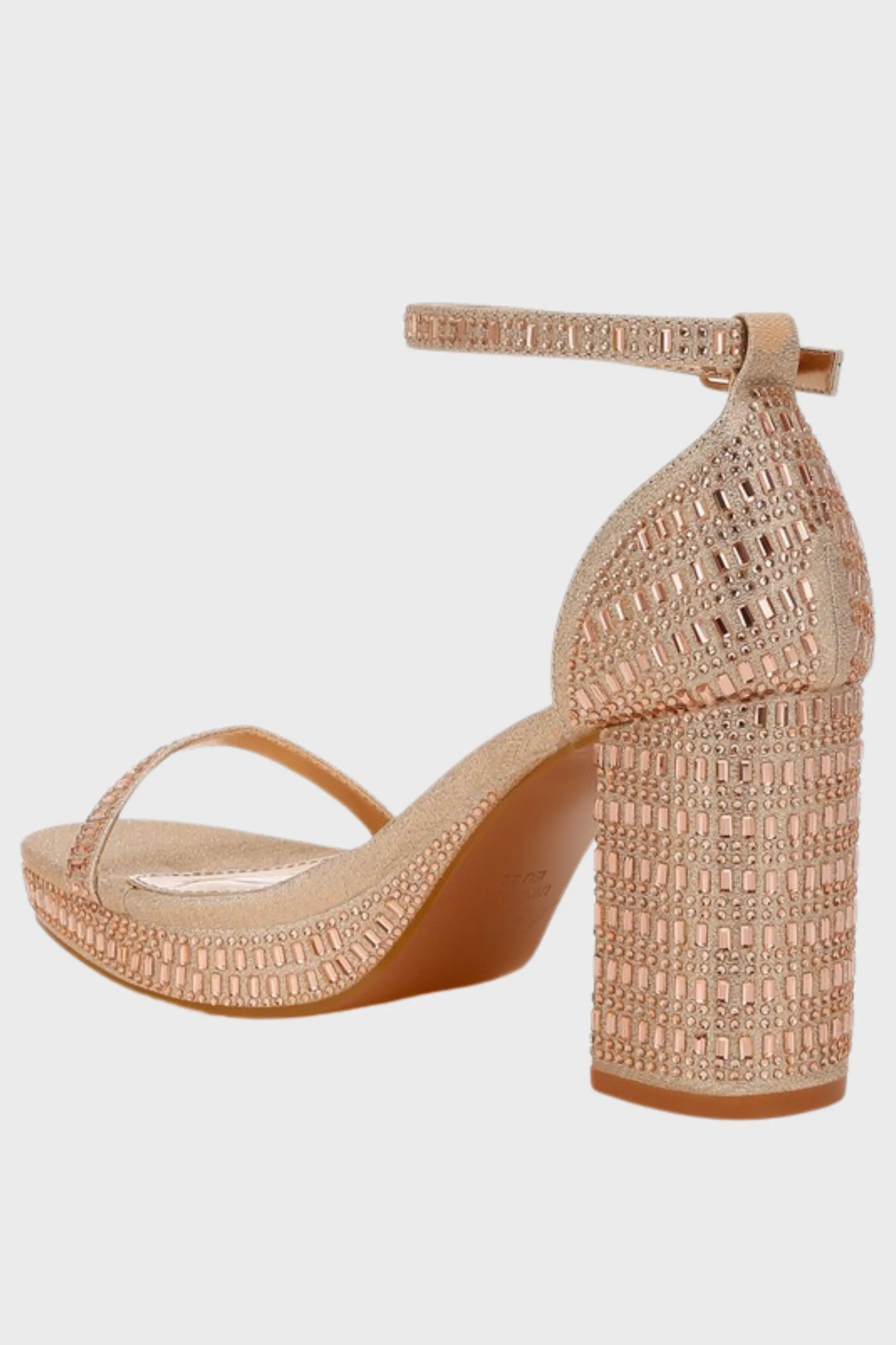 Rhinestones Embellished Block Sandals