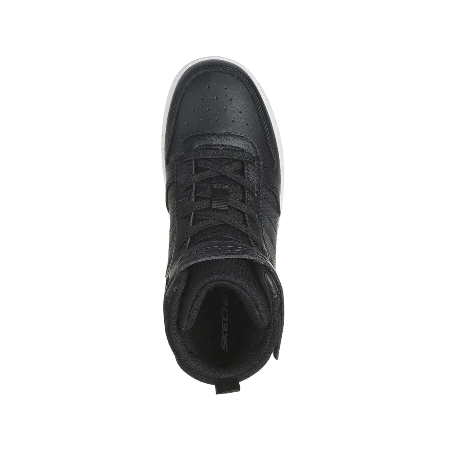 Skechers scarpa sneaker alta da bambino Smooth Street Vorrez 405633L/BKW nero