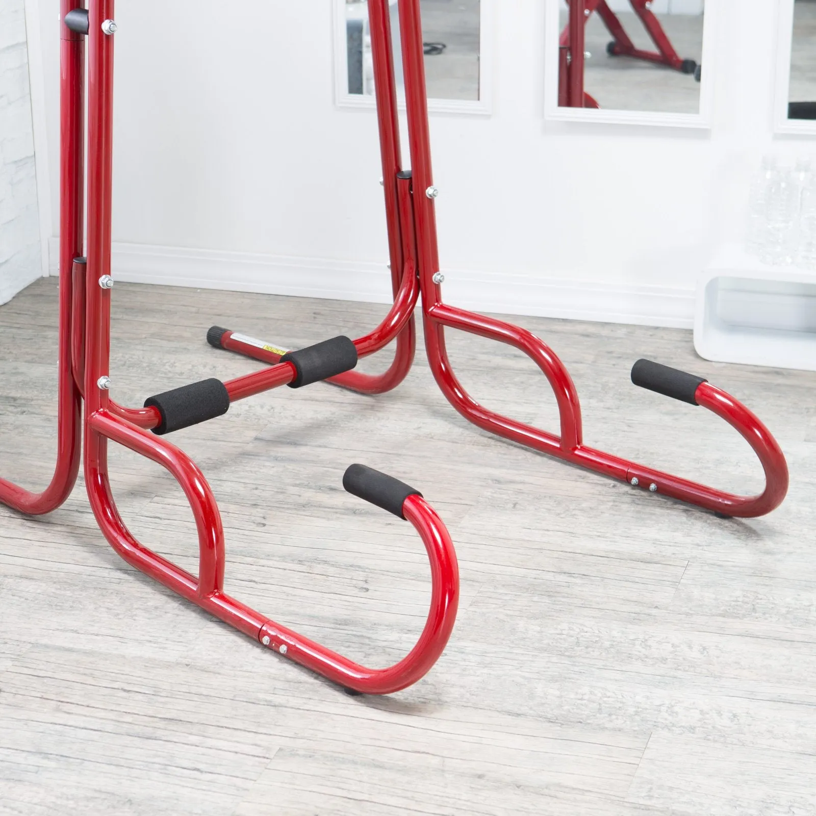 Stamina X Power Tower, Pull Up and Dip Stand, Red