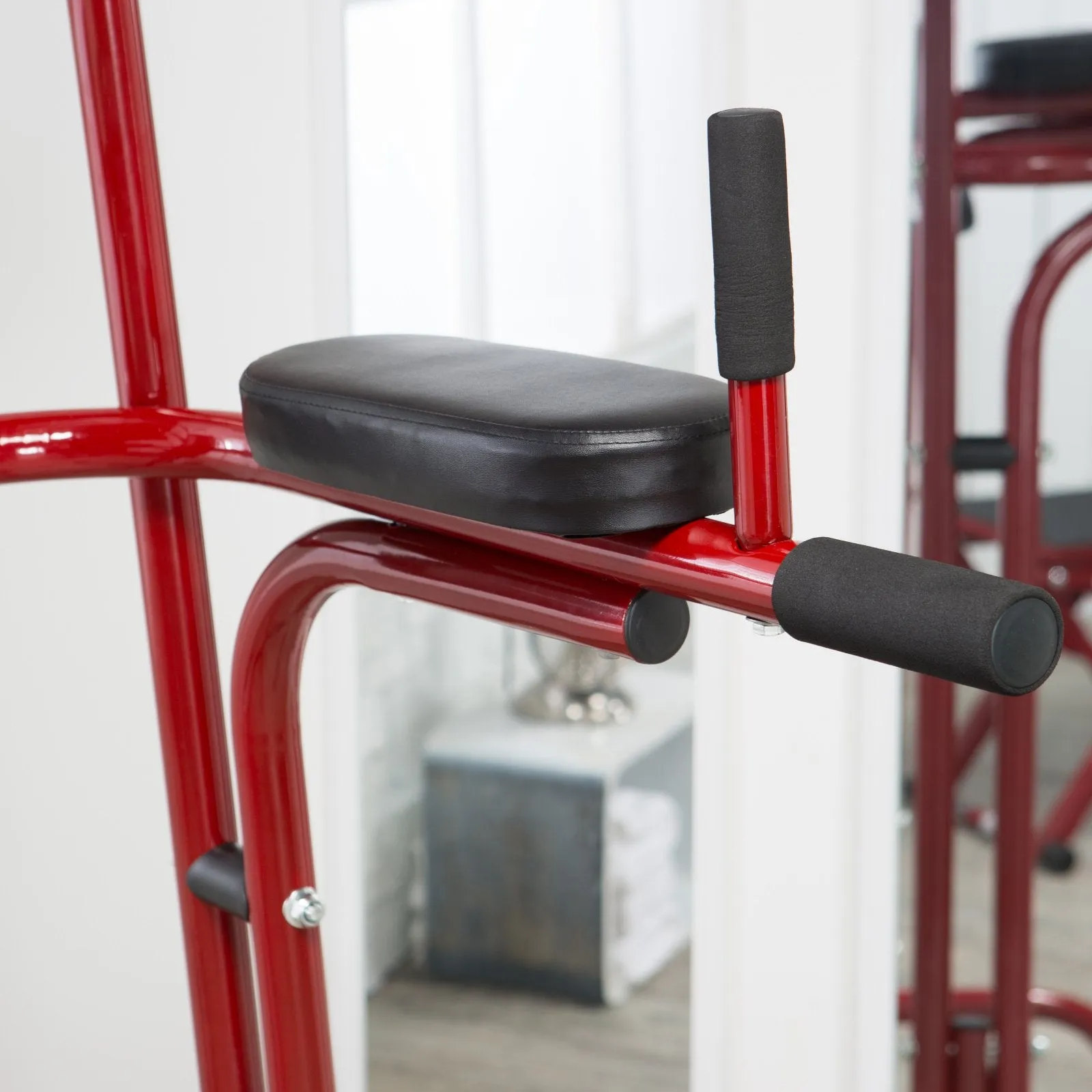 Stamina X Power Tower, Pull Up and Dip Stand, Red