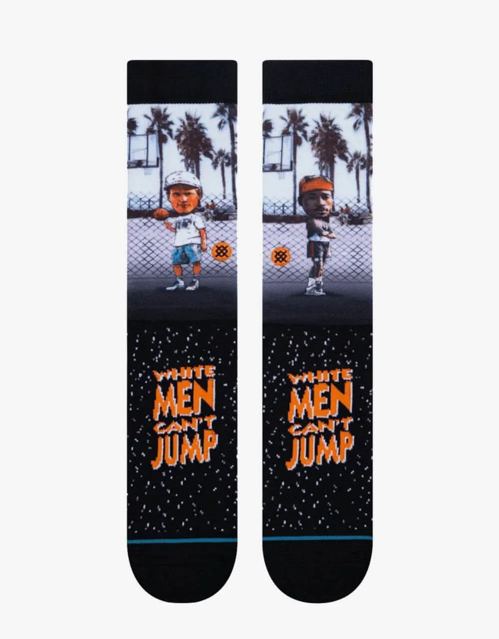 Stance x White Men Can't Jump Sid And Billy Crew Socks - Black