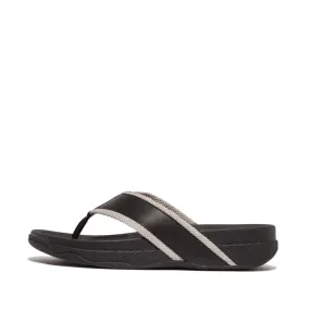 SURFER Men's Webbing/Leather Toe Post Sandals