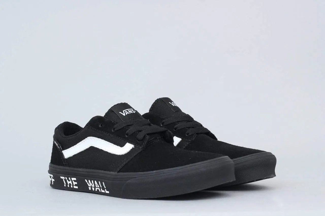 Vans Chapman Stripe Youth Shoes (Printed Fox) Black / True White