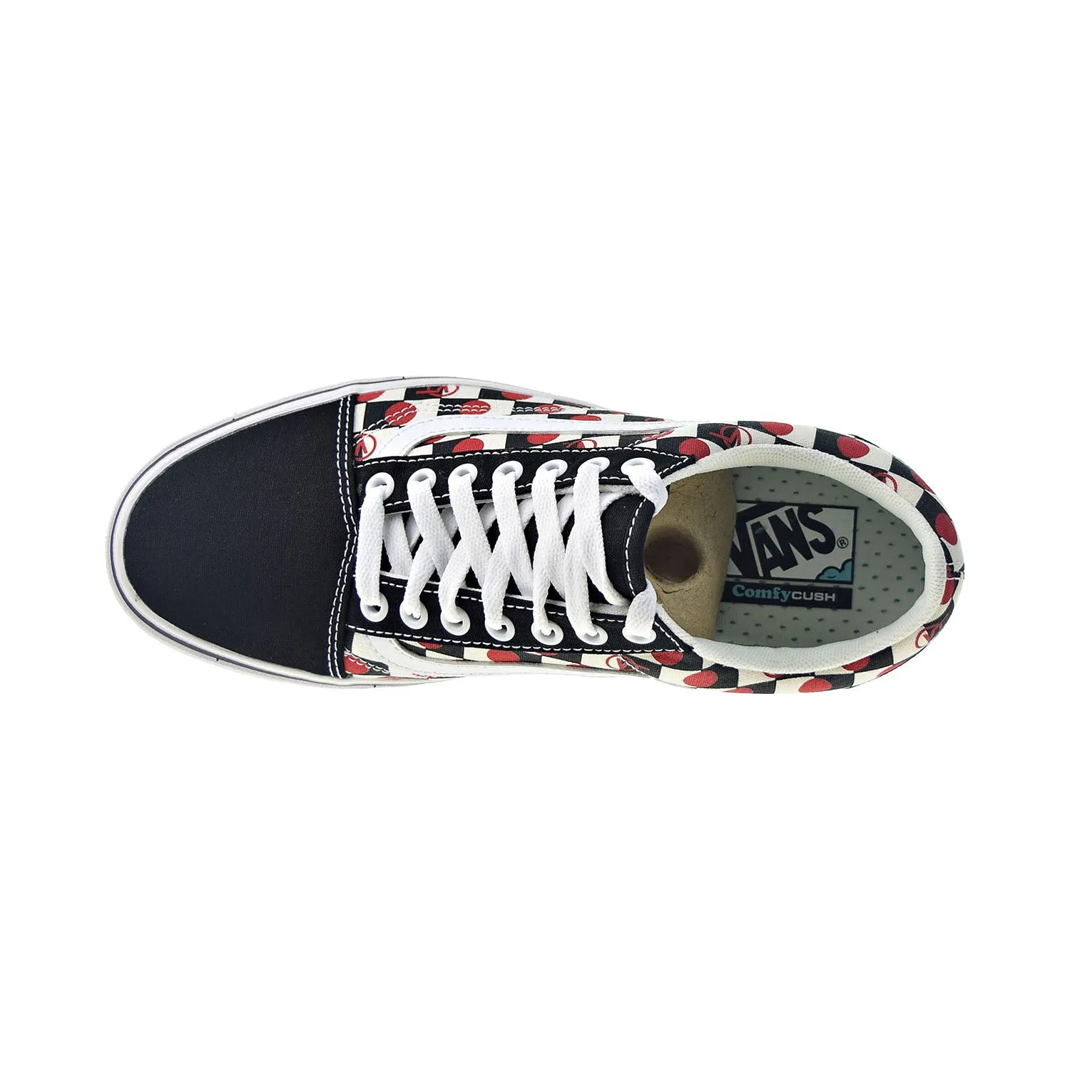 Vans Comfycush Old Skool Men's Shoes Drop V Check Black-Red-White