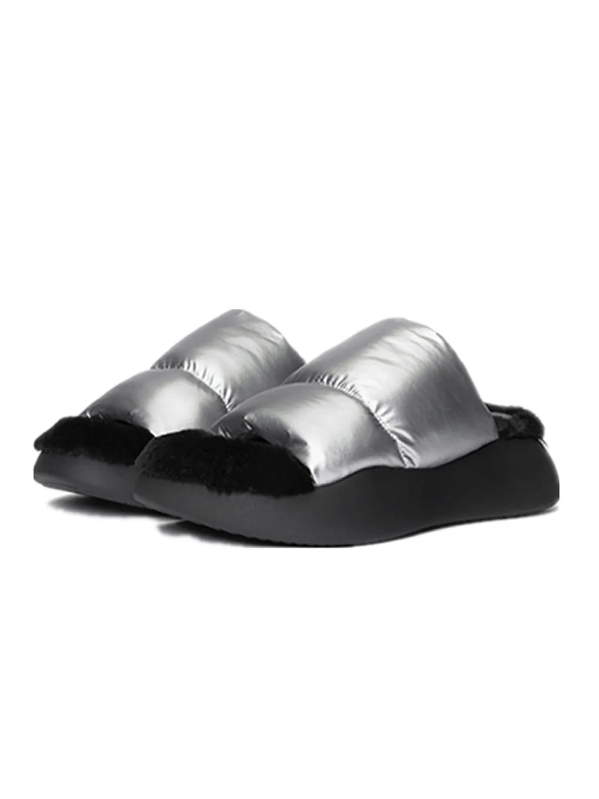 Warm Plush Slippers - Black