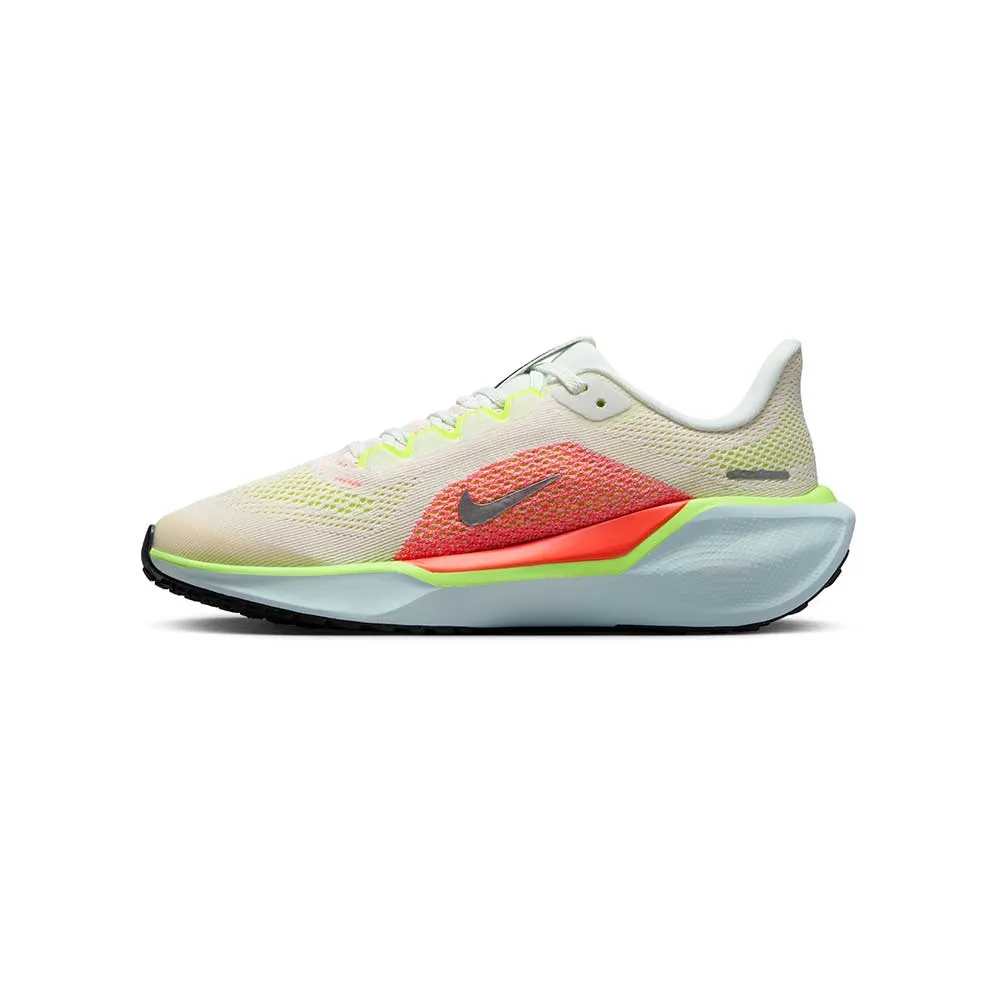 Youth Air Zoom Pegasus 41 Running Shoe - Summit White/Chrome/Bright Crimson - Regular (D)